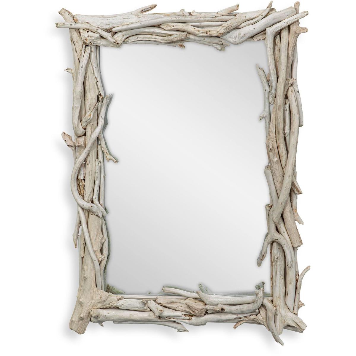 Langston Light Bleached Rectangular Reflection Wall Mirror