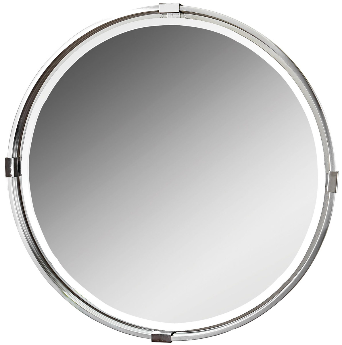 Uttermost 09109 Tazlina 30 X 30 inch Brushed Nickel Wall Mirror