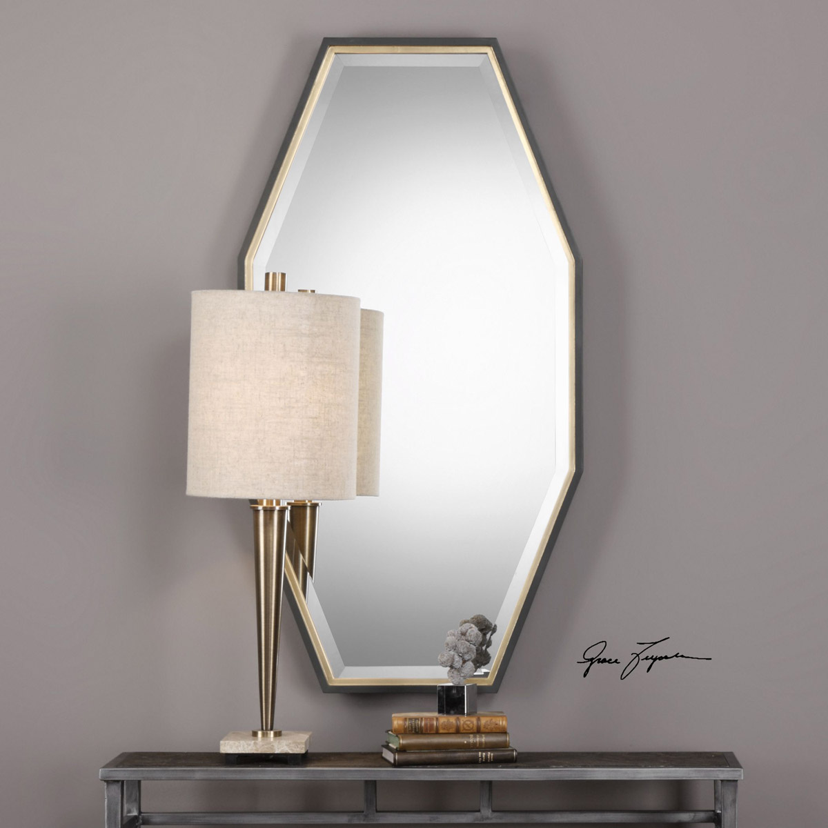Uttermost 09258 Savion 46 X 24 inch Solid Pine Wall Mirror