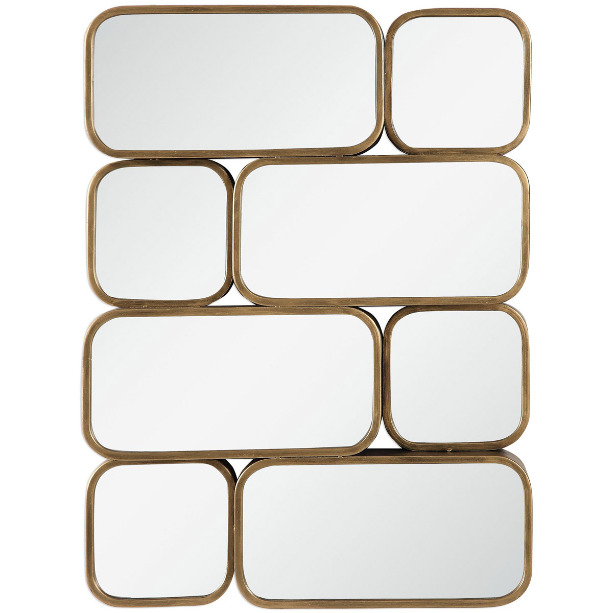Uttermost 09437 Canute 32 X 24 inch Antiqued Gold Wall Mirror