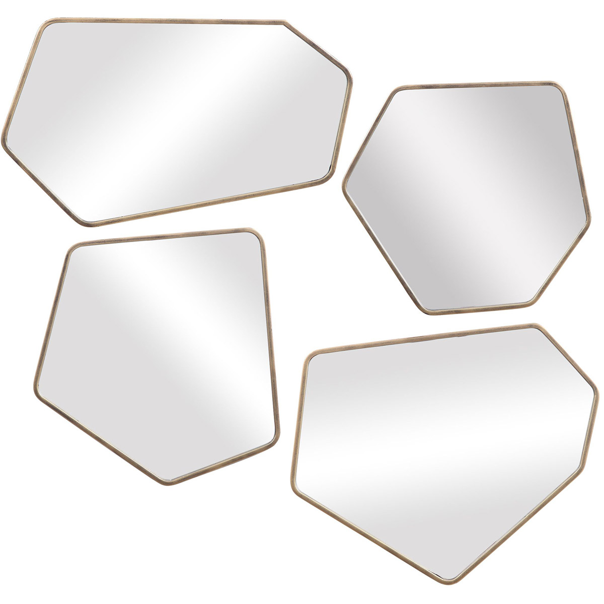 Uttermost 09616 Linneah 20 X 12 inch Wall Mirrors, Modern, Set of 4