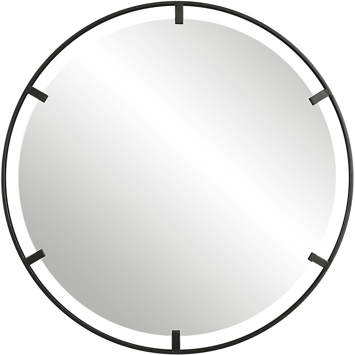 Uttermost 09734 Cashel 34 X 34 inch Satin Black Mirror