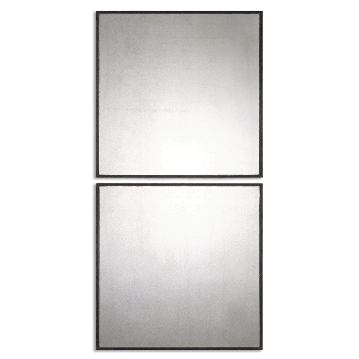 Uttermost 13932 Matty Squares 24 X 24 inch Aged Black Square Mirrors