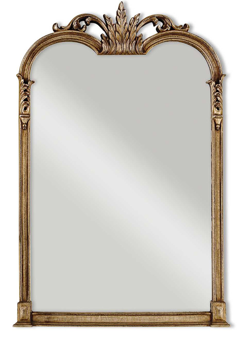 Racquel French Antique Champagne Rectangular Vanity Wall Mirror