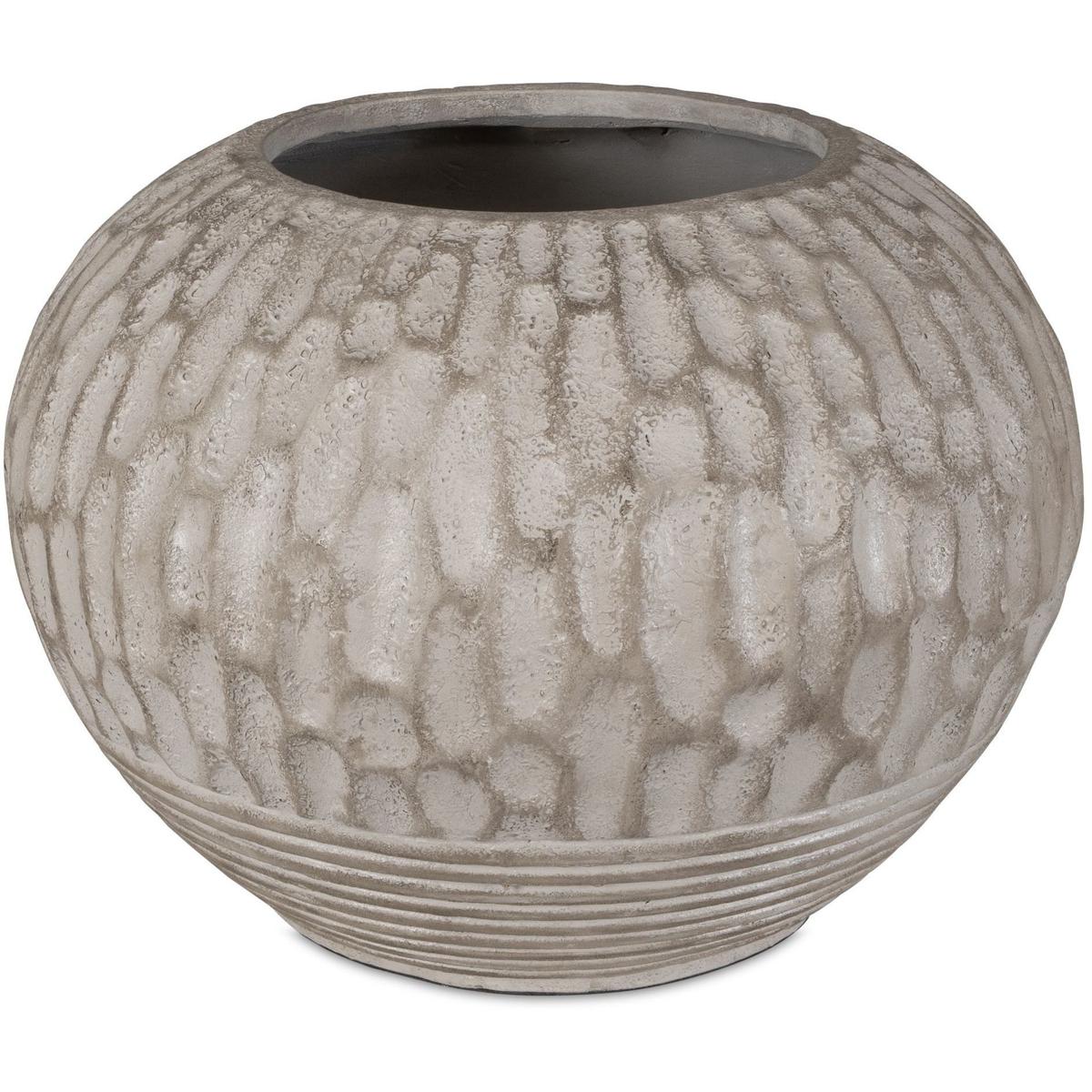 Uttermost 17120 Rustic Roots Antiqued White Wash with Light Brown Undertones Planter