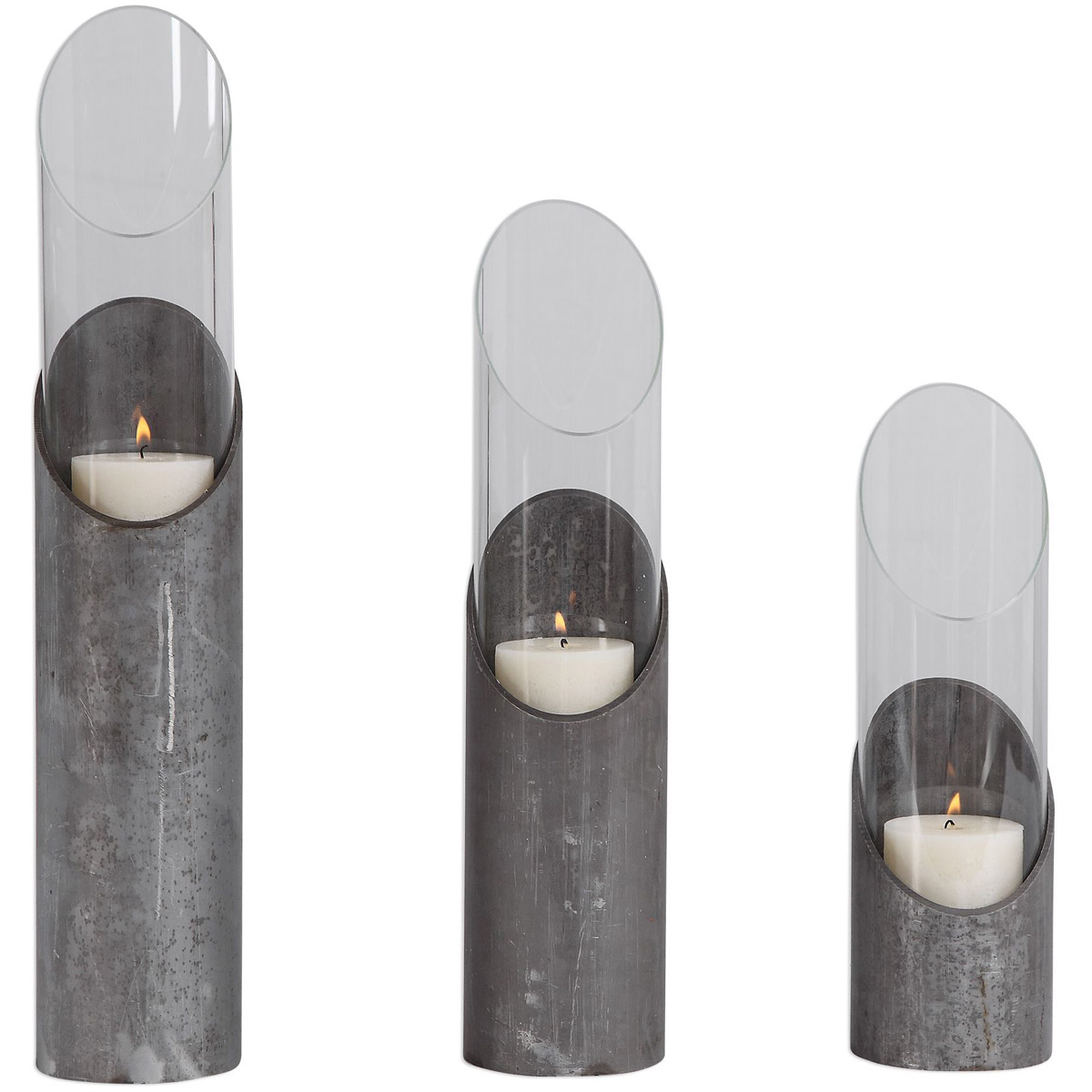 Uttermost 17518 Karter 22 X 4 inch Candleholders, Set of 3