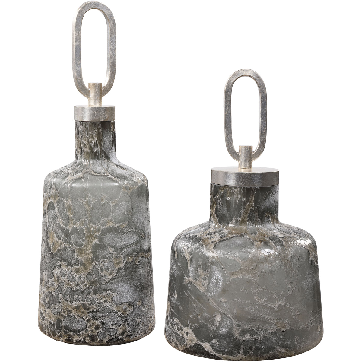 17840 23 x 19 x 14 in. Storm Art Glass Bottles Set of 2