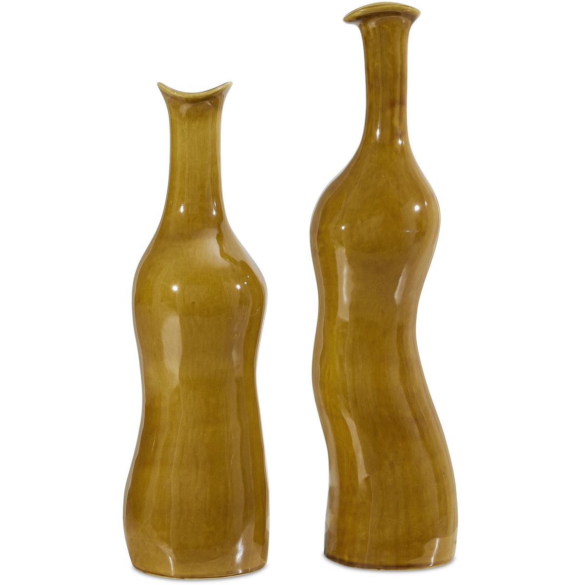 Uttermost 18390 Sienna Flow 26 X 7 inch Indoor-Outdoor Bottle Vases, Set of 2