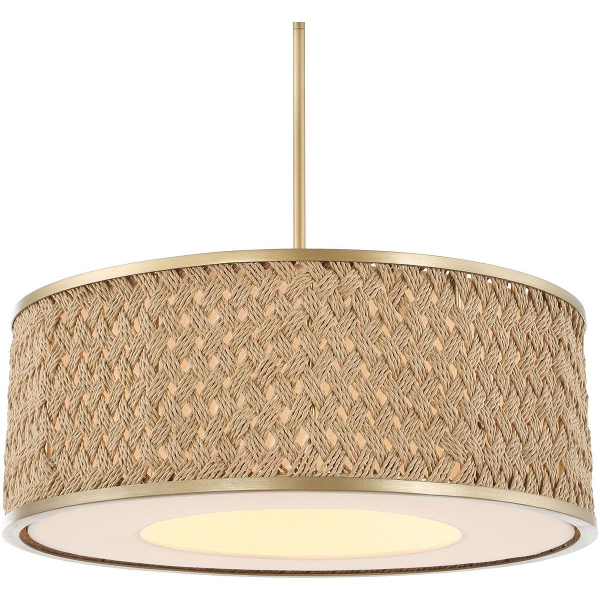 Uttermost 21632 Pinchot 4 Light 22.25 inch Brushed Matte Gold Pendant Ceiling Light