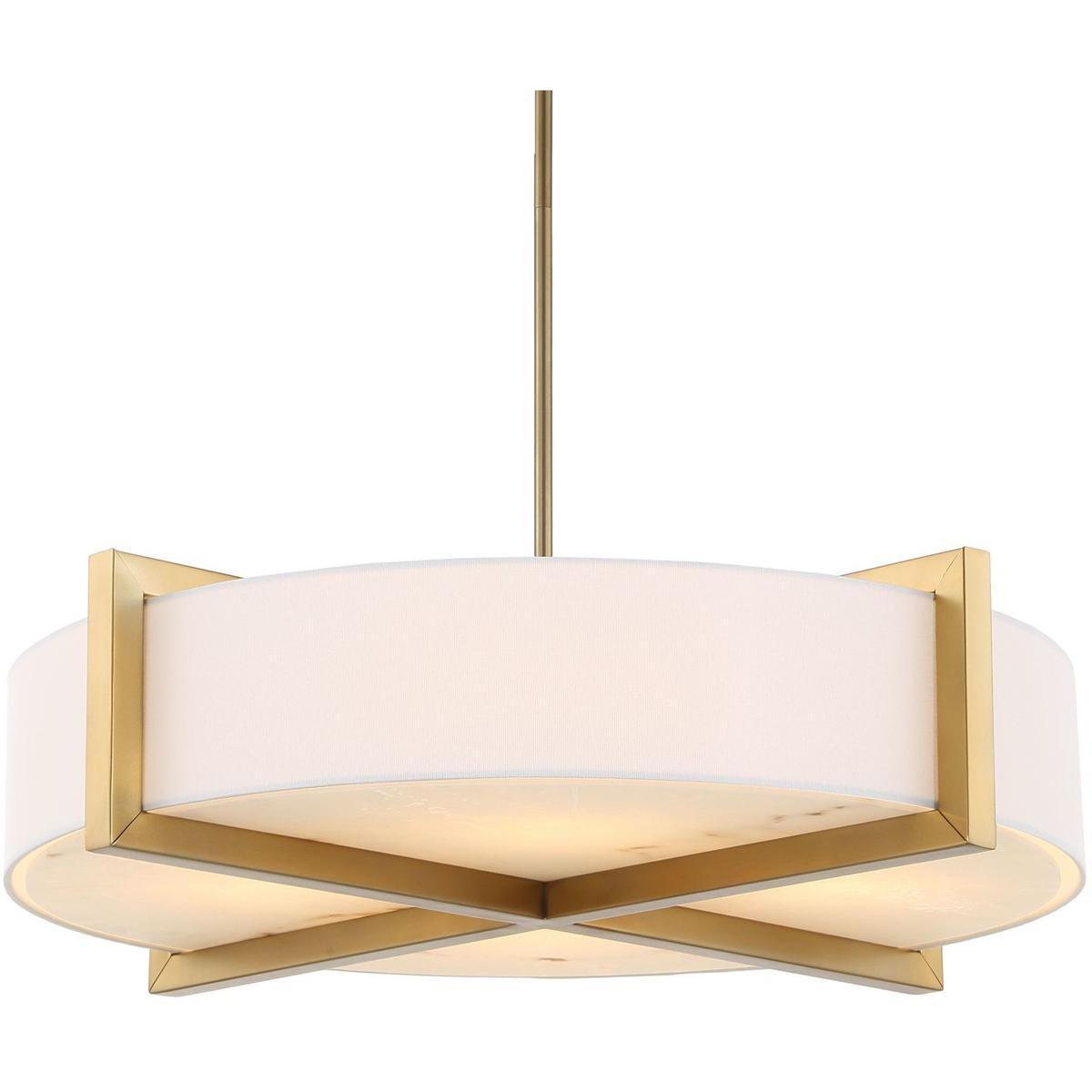 Uttermost 21637 Cresson 4 Light 30 inch Matte Brushed Brass Pendant Ceiling Light