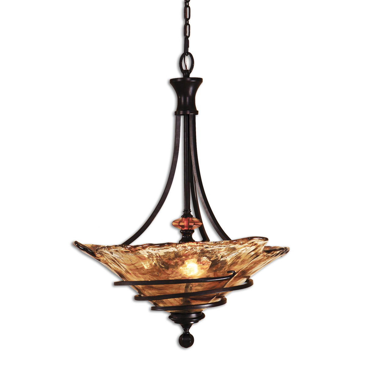 Uttermost 21904 Vitalia 3 Light 22.25 inch Oil Rubbed Bronze Pendant Ceiling Light