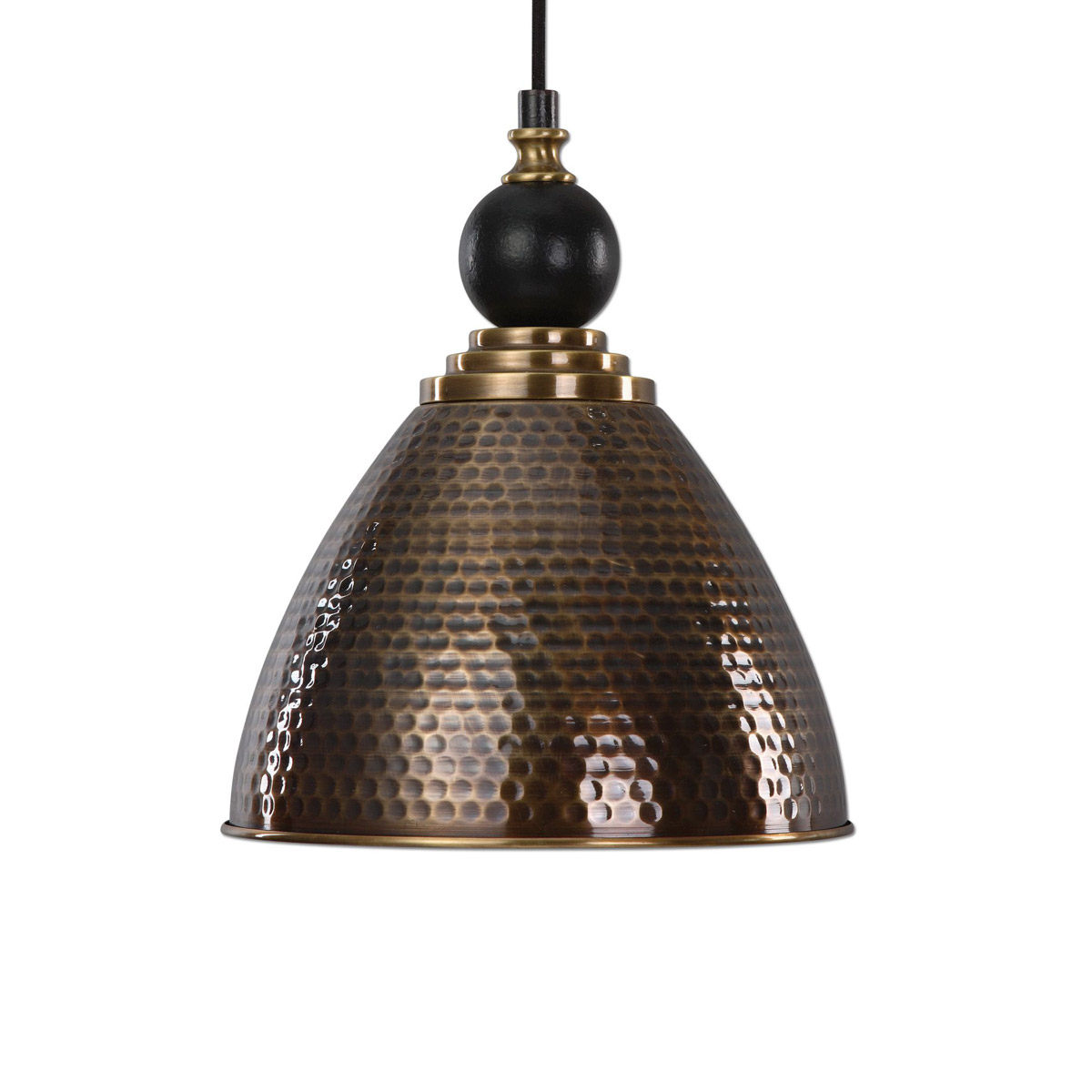 Uttermost 22052 Adastra 1 Light 11.75 inch Antique Brass Pendant Ceiling Light