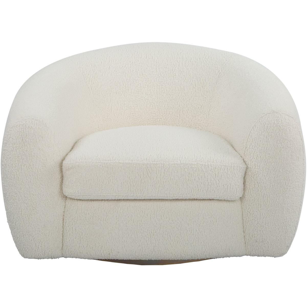 Capra Faux Shearling Swivel Chair
