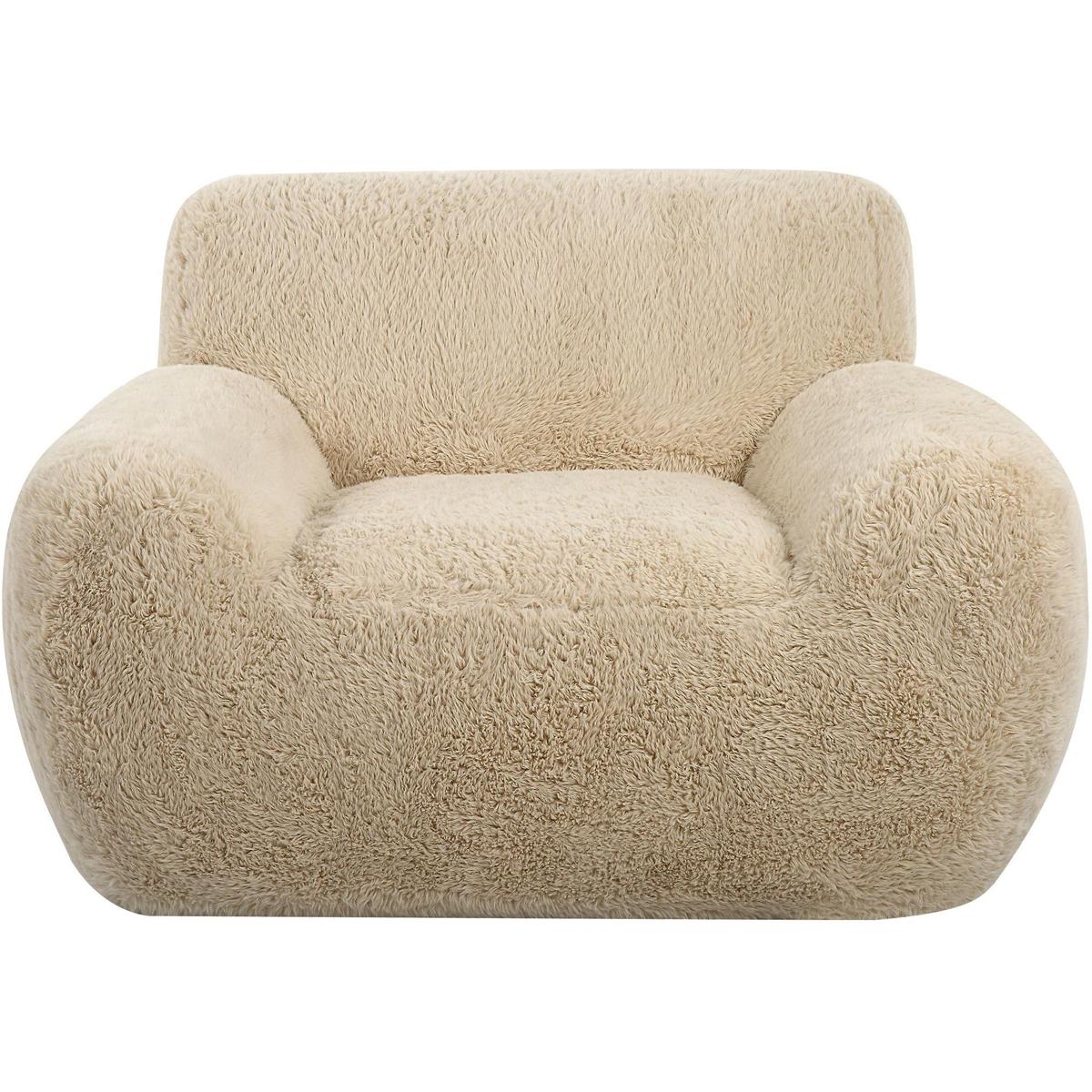Uttermost 23780 Abide Caramel Toned Faux Sheepskin Accent Chair