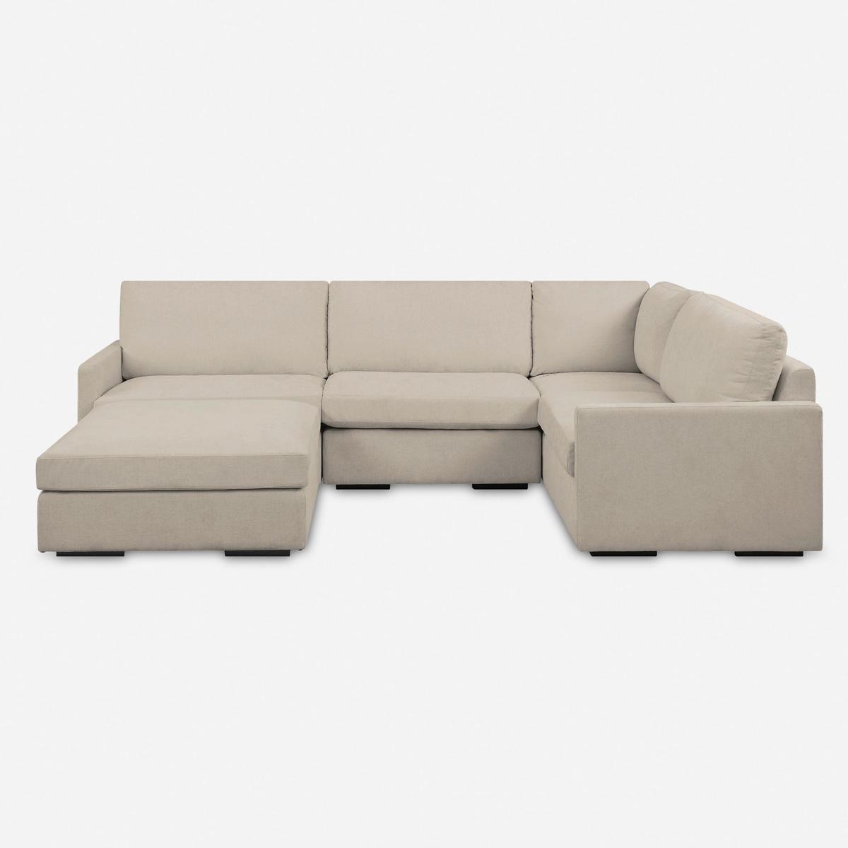 Uttermost 23852-A Refuge Light Sand Polyester Sofa, Armless