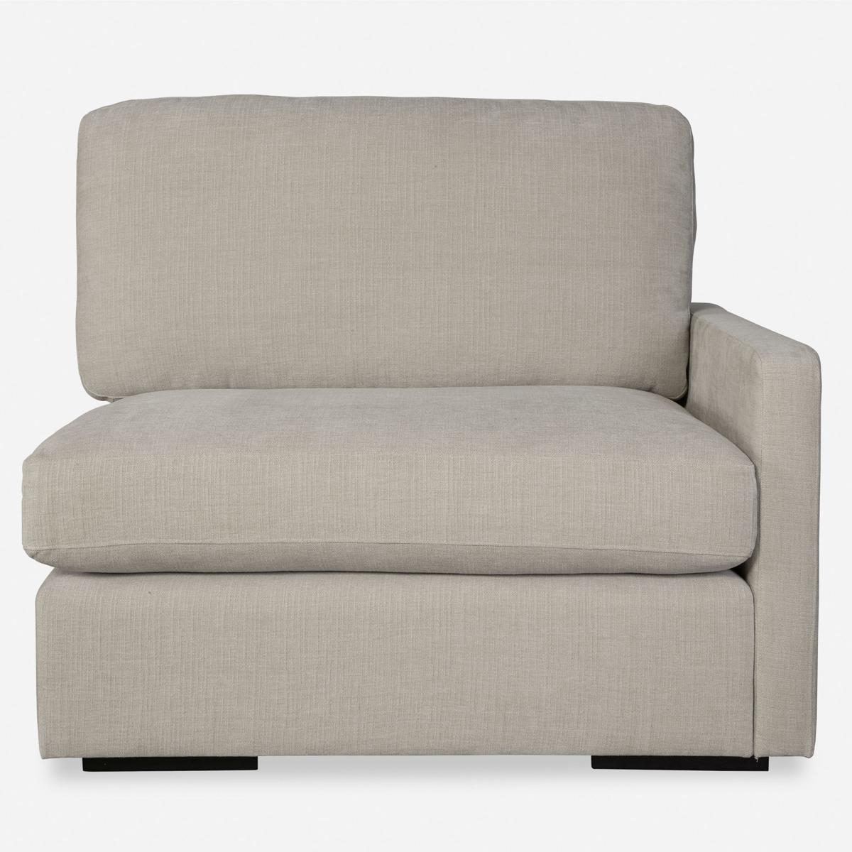 Uttermost 23852-R Refuge Light Sand Polyester Sofa, Right Arm Facing