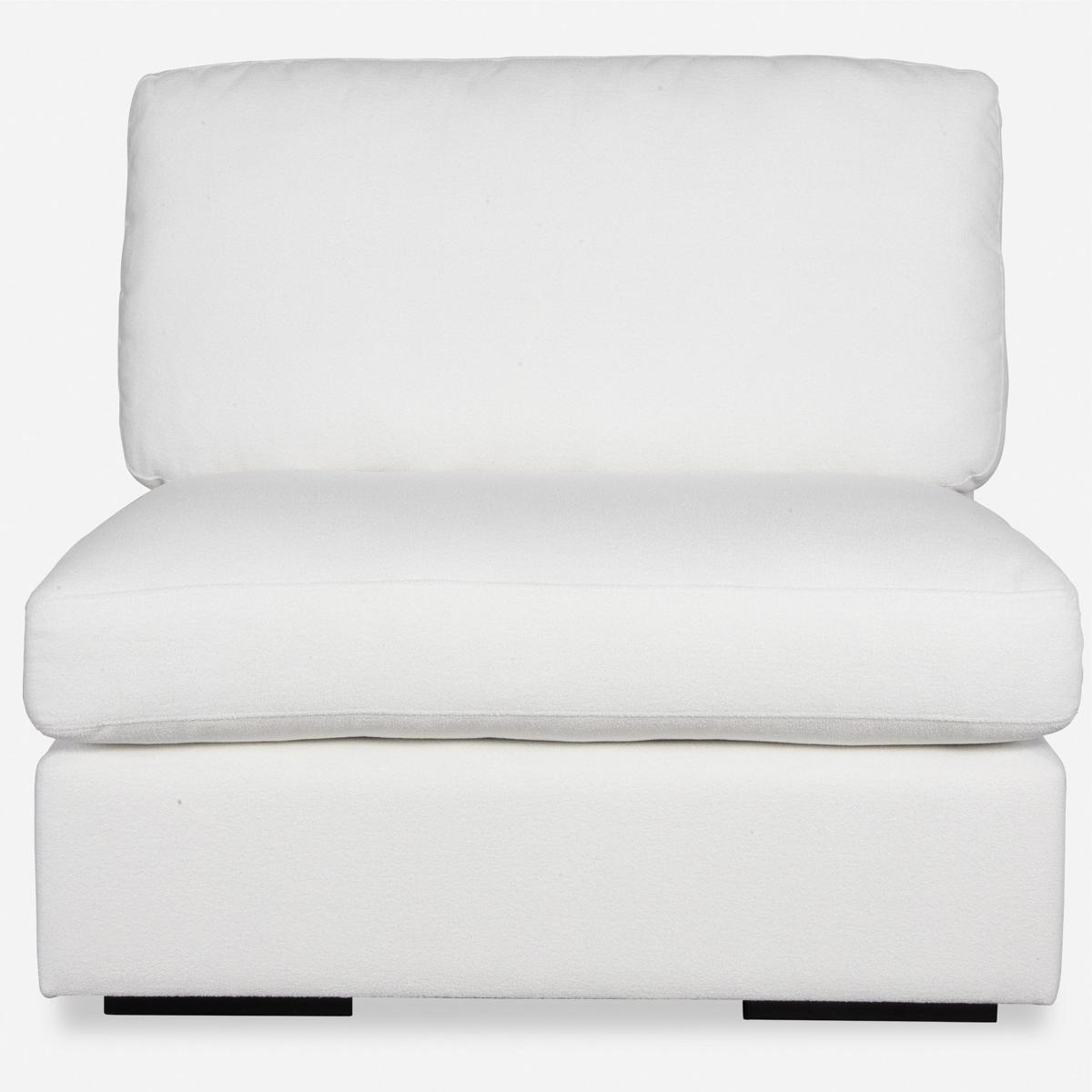Uttermost 23854-A Refuge Arctic White Polyester Sofa, Armless