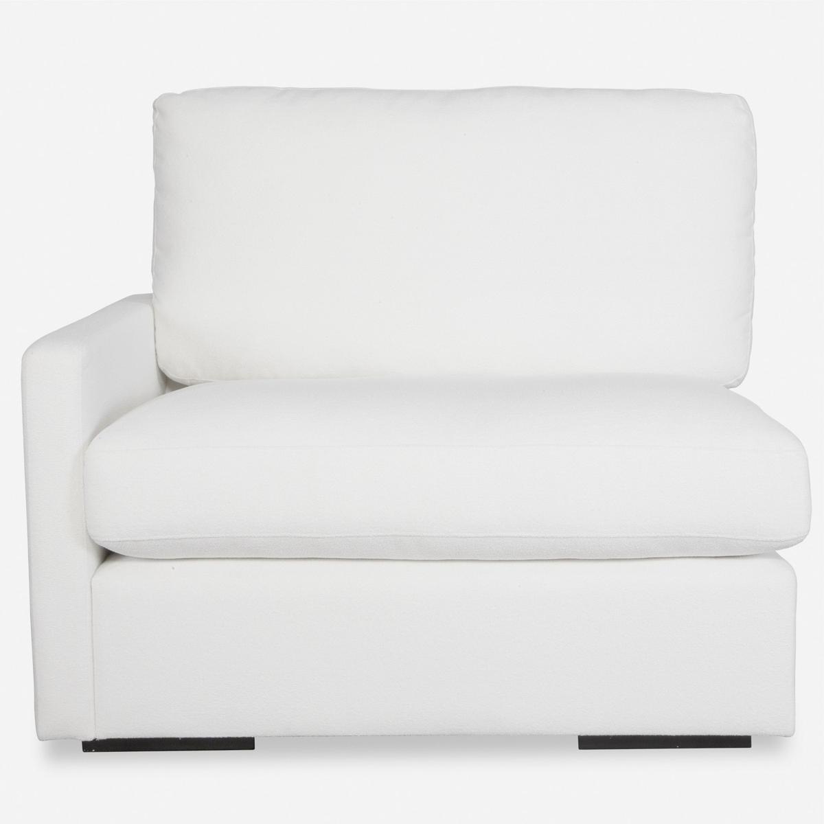 Uttermost 23854-L Refuge Arctic White Polyester Sofa, Left Arm Facing