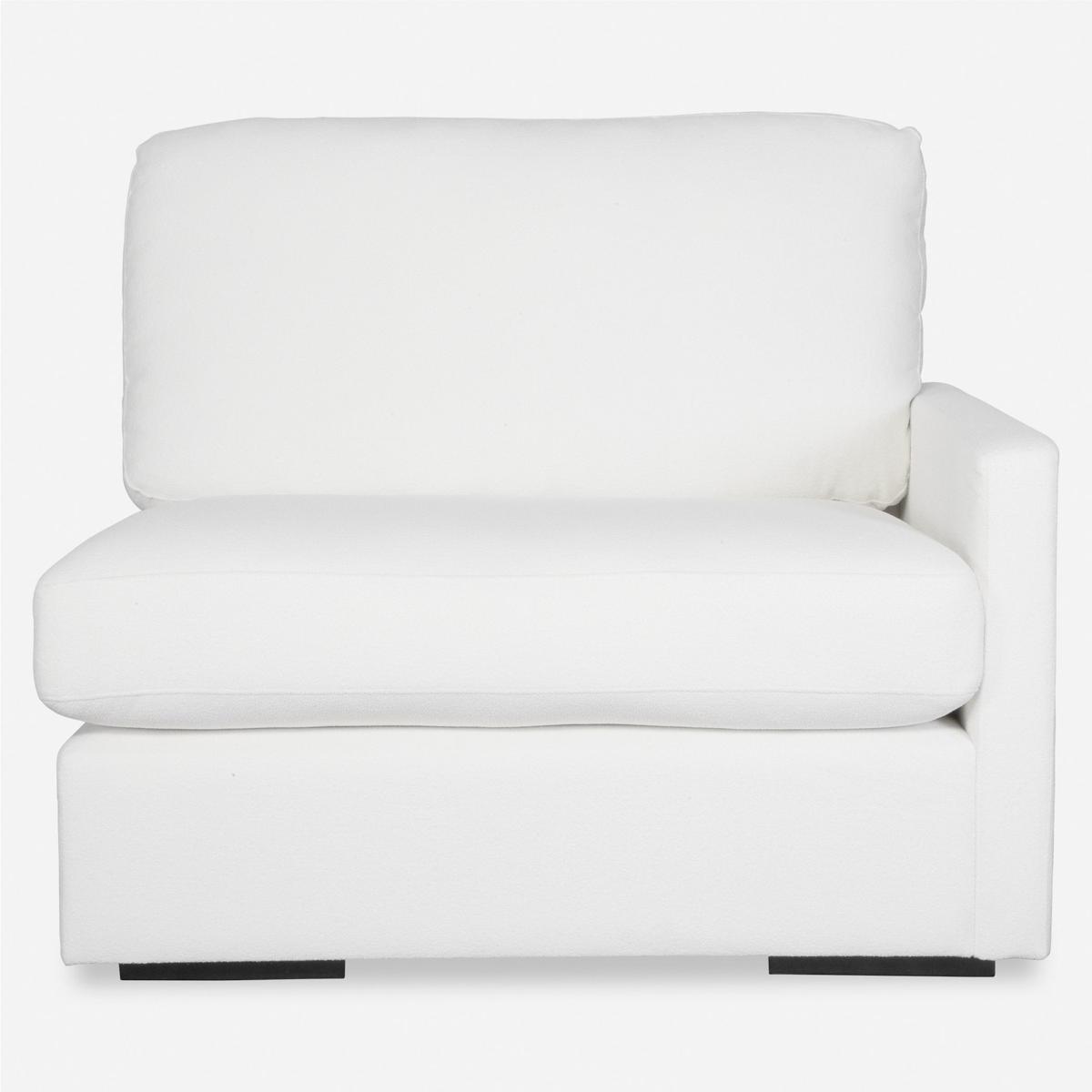 Uttermost 23854-R Refuge Arctic White Polyester Sofa, Right Arm Facing