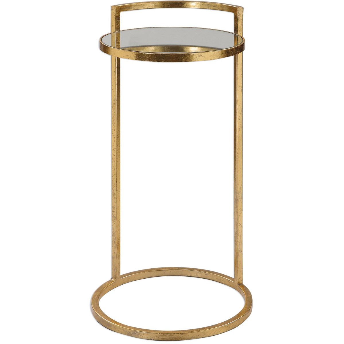 Uttermost 24886 Cailin 26 X 14 inch Bright Gold Leaf Accent Table