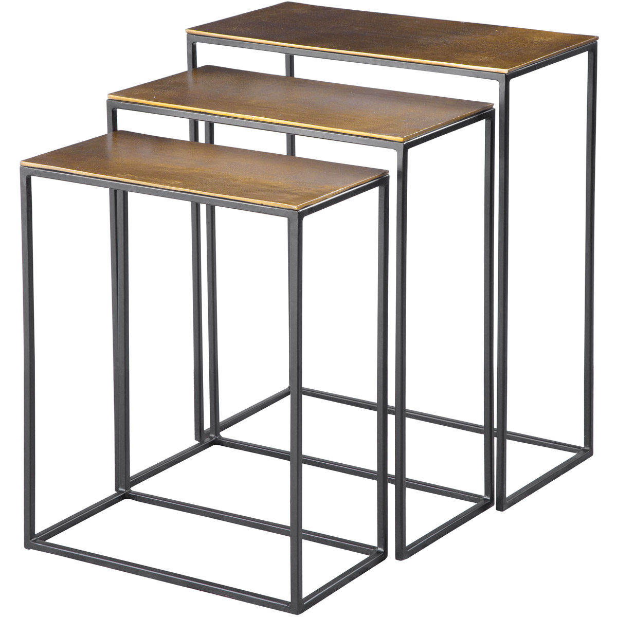 Uttermost 25050 Coreene 26 X 21 inch Gold Nesting Tables, Set of 3