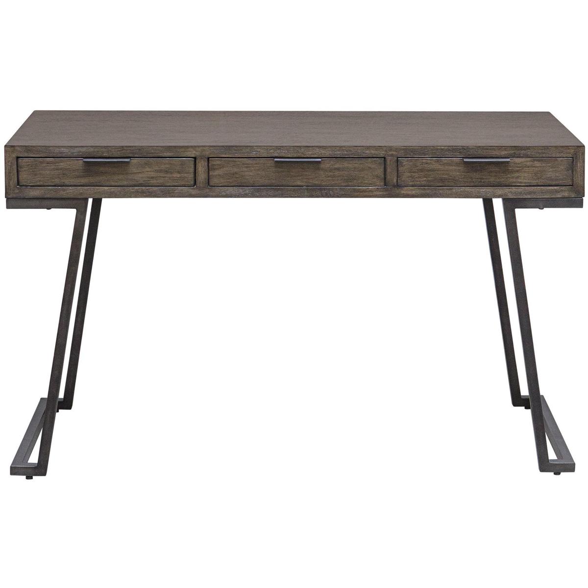 Uttermost 25275 Comrade 50 inch Light Gray Glazing and Aged Steel Desk