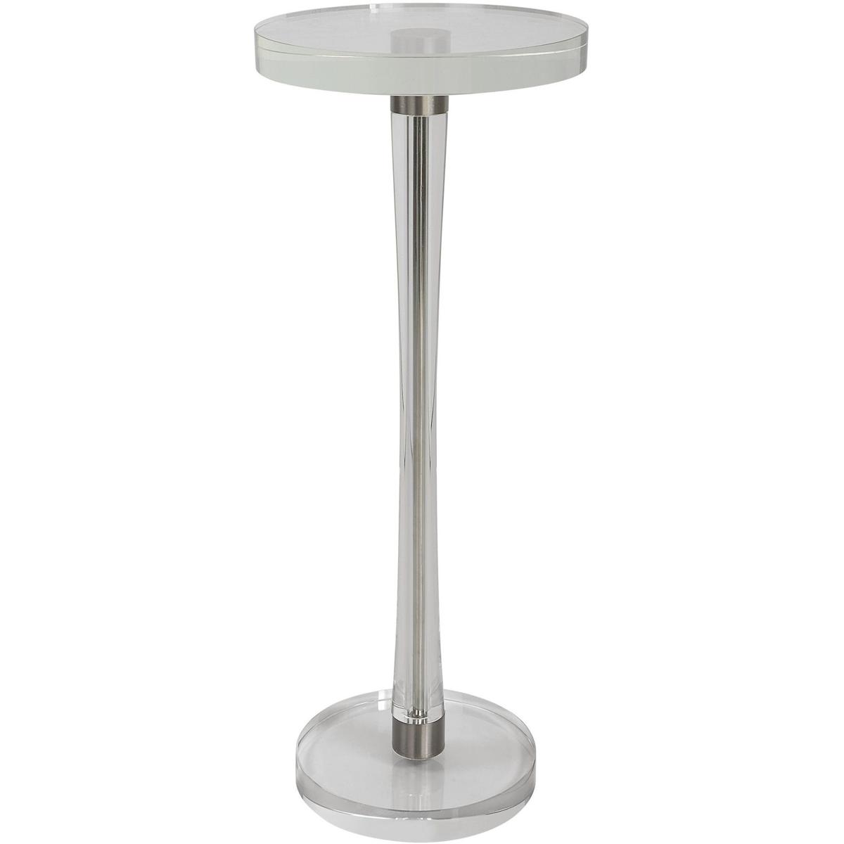 Uttermost 25279 Pria 22 X 9 inch Crystal and Brushed Nickel Drink Table