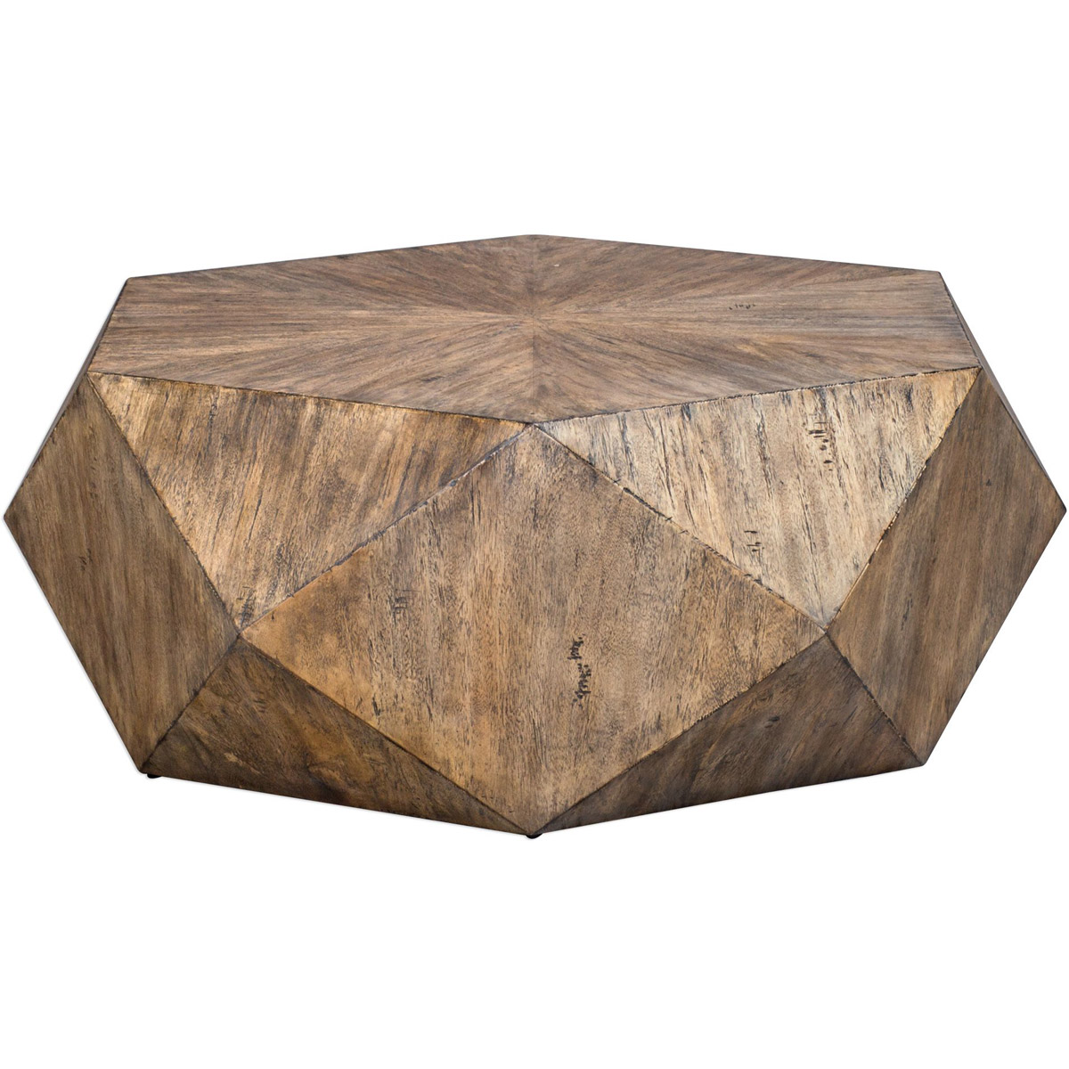 Uttermost 25423 Volker 48 X 18 inch Burnished Honey with Light Gray Glazing Coffee Table