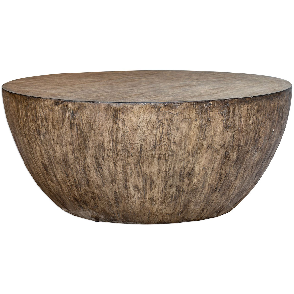 Uttermost 25433 Lark 42 X 18 inch Textured Aged Walnut Coffee Table