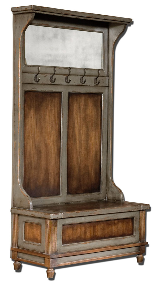 Uttermost 25561 Riyo Honey Stained Mango Wood Hall Tree