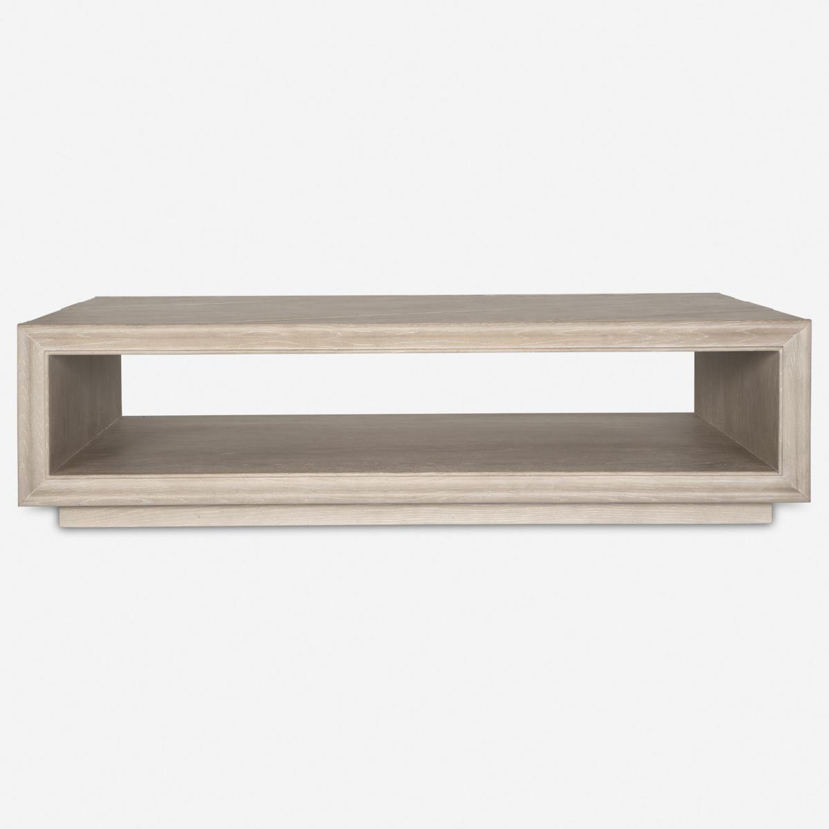 Uttermost 25934 Prism 56 X 15 inch Light Oak Coffee Table