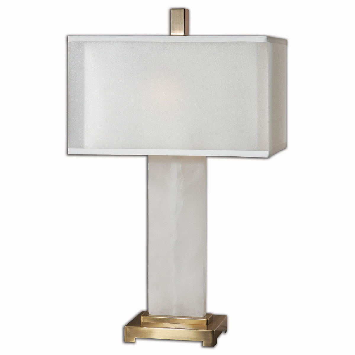 Uttermost 26136-1 Athanas 29 inch 60 watt Alabaster Table Lamp Portable Light
