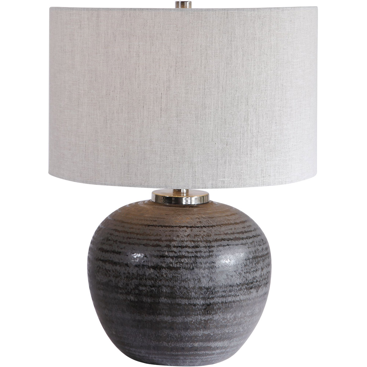 Uttermost 26349-1 Mikkel 22 inch 150 watt Charcoal Table Lamp Portable Light