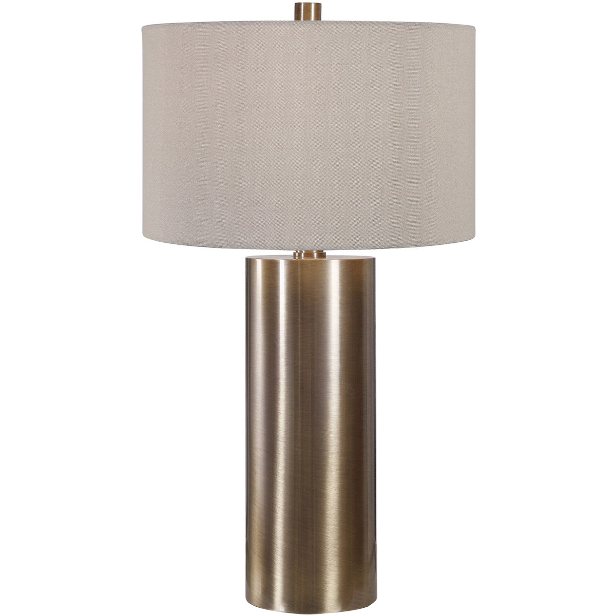 Uttermost 26384-1 Taria 32 inch 150 watt Brushed Brass Table Lamp Portable Light