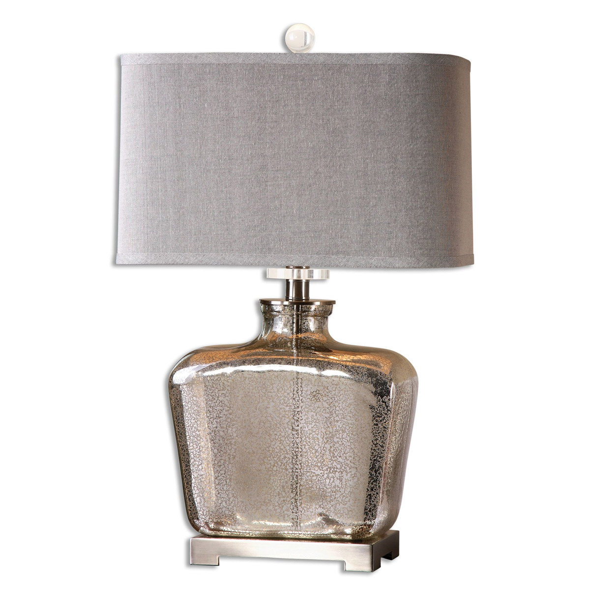 Uttermost 26851-1 Molinara 28 inch 150 watt Brushed Nickel Table Lamp Portable Light