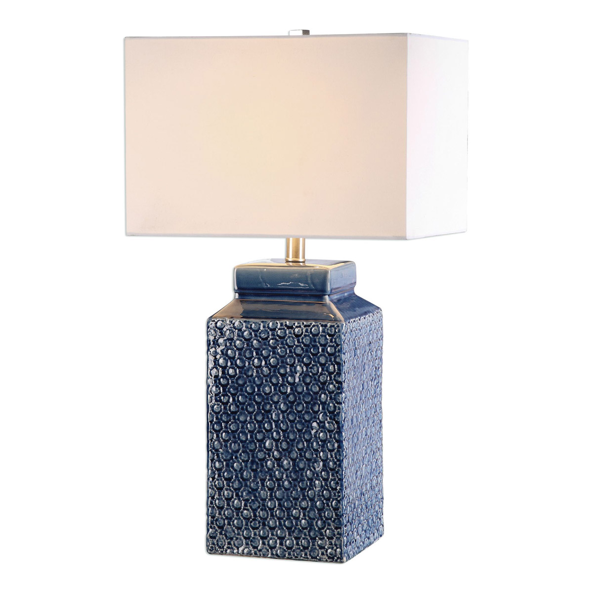 Uttermost 27229-1 Pero 27 inch 150 watt Sapphire Blue Table Lamp Portable Light