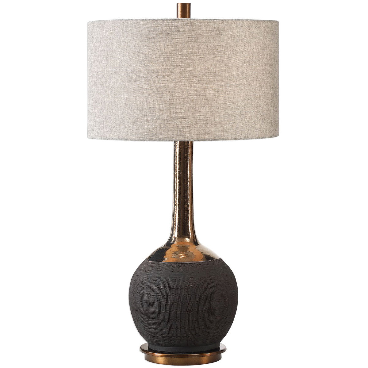 Uttermost 27779 Arnav 32.25 inch 150 watt Textured Black Table Lamp Portable Light