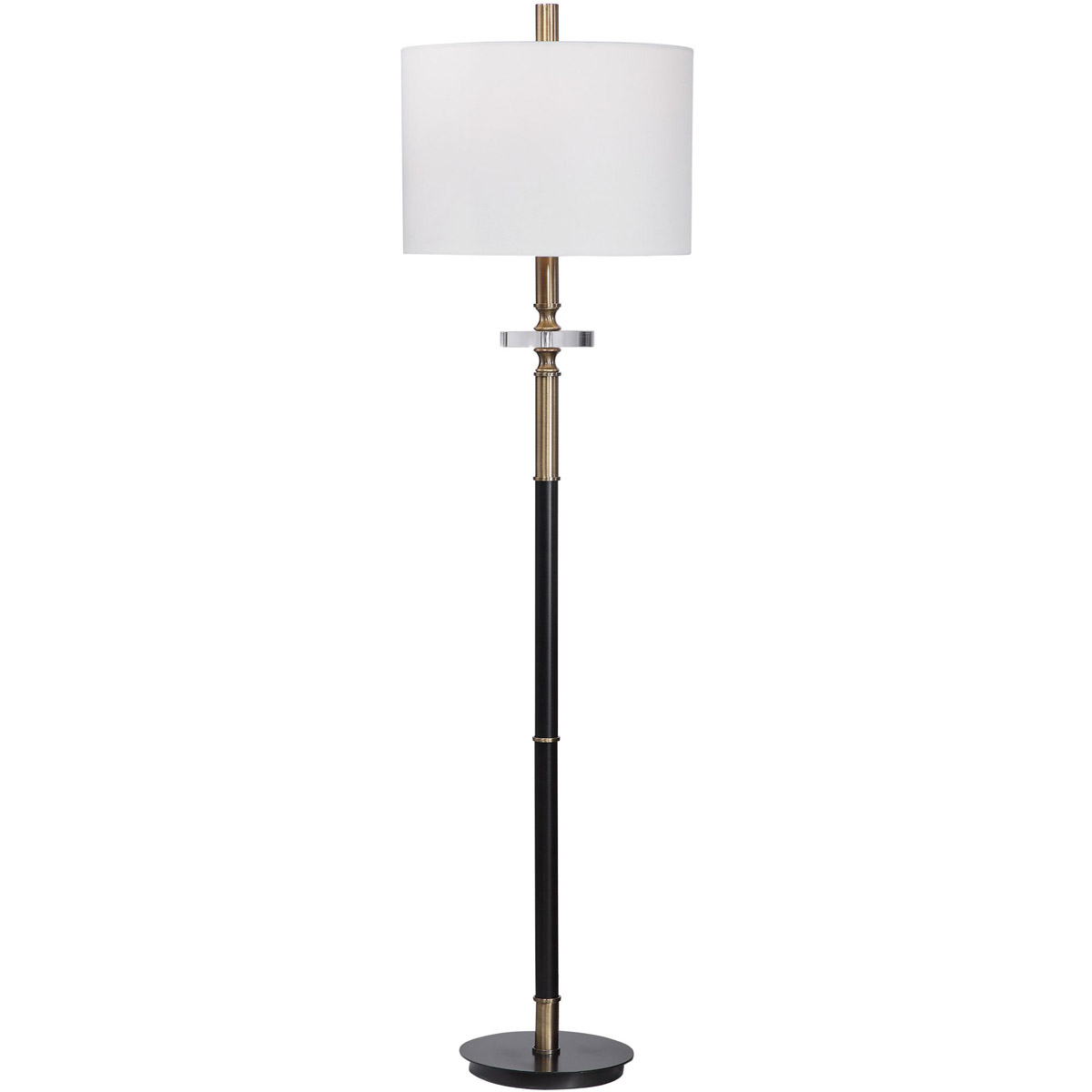 Uttermost 28196-1 Maud 67 inch 150 watt Aged Black Floor Lamp Portable Light