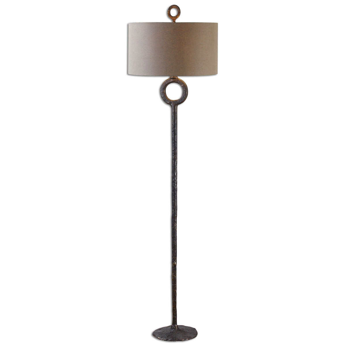 Uttermost 28633 Ferro 66 inch 150 watt Cast Iron Floor Lamp Portable Light