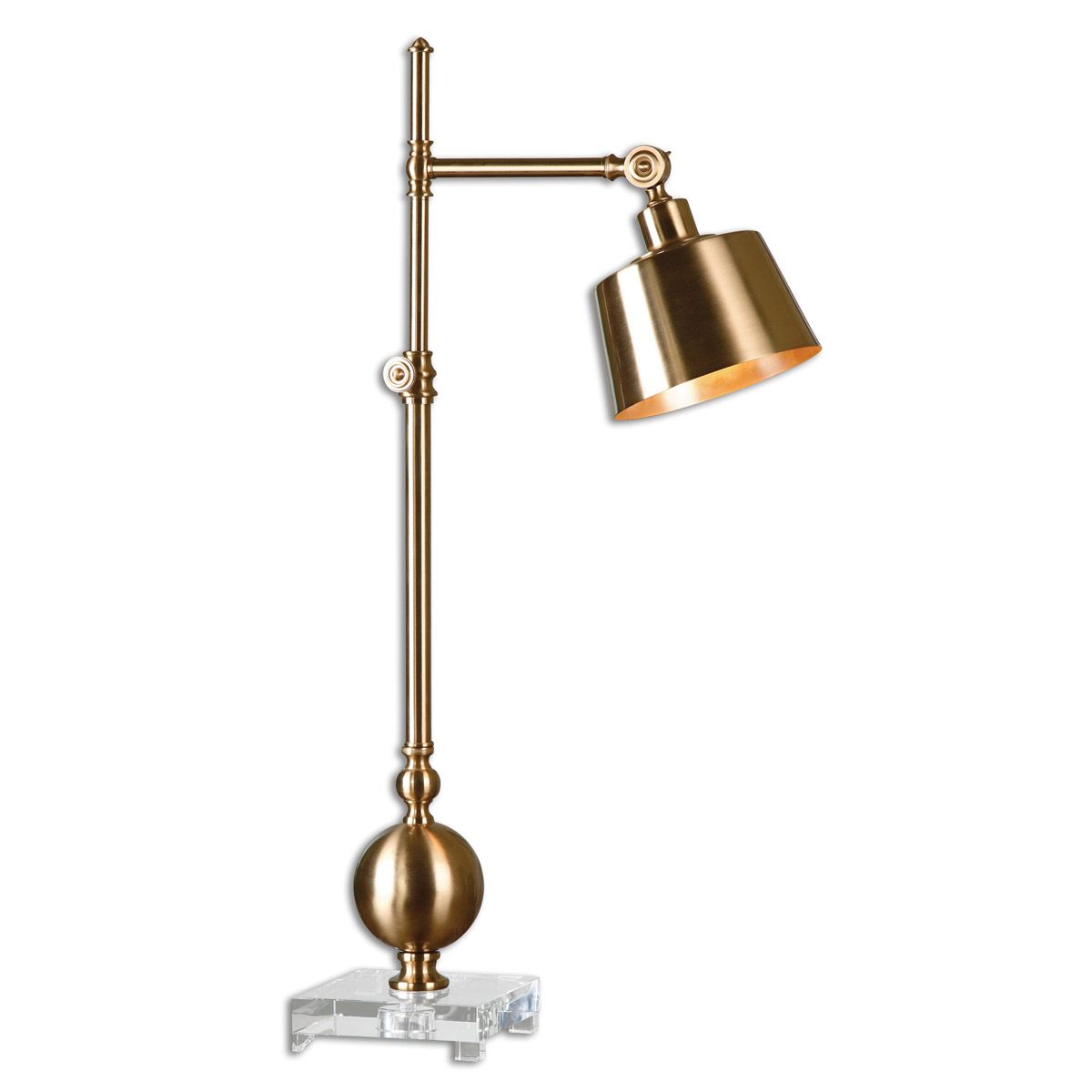 Uttermost 29982-1 Laton 33 inch 40 watt Brushed Brass Task Lamp Portable Light