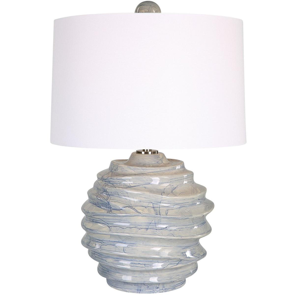 Uttermost 30194-1 Waves 26 inch 150 watt Light Cobalt Blue Drip Glaze Accent Lamp Portable Light