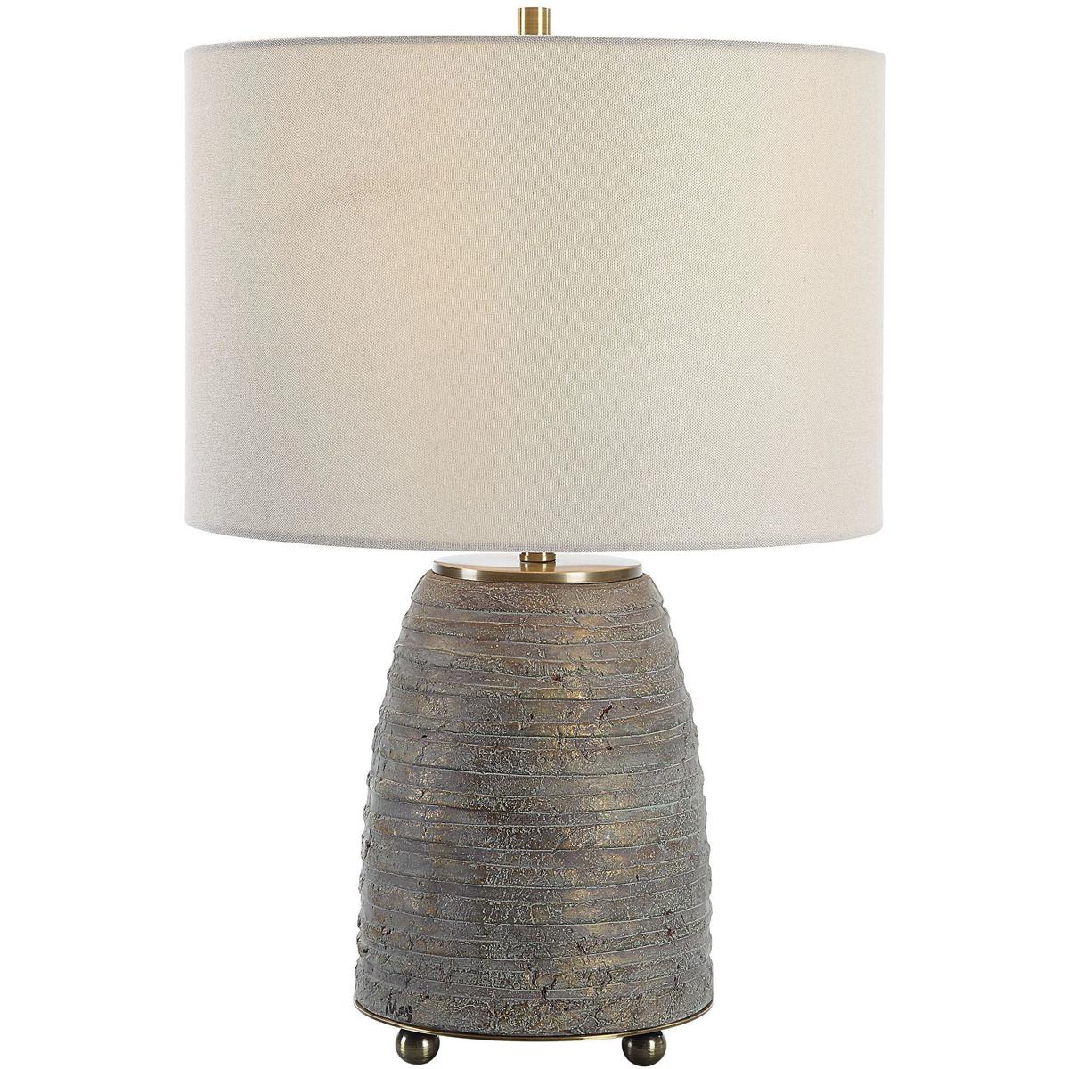 Uttermost 30252-1 Gorda 22.5 inch 150.00 watt Textured Bronze Ceramic with Green Patina Table Lamp Portable Light