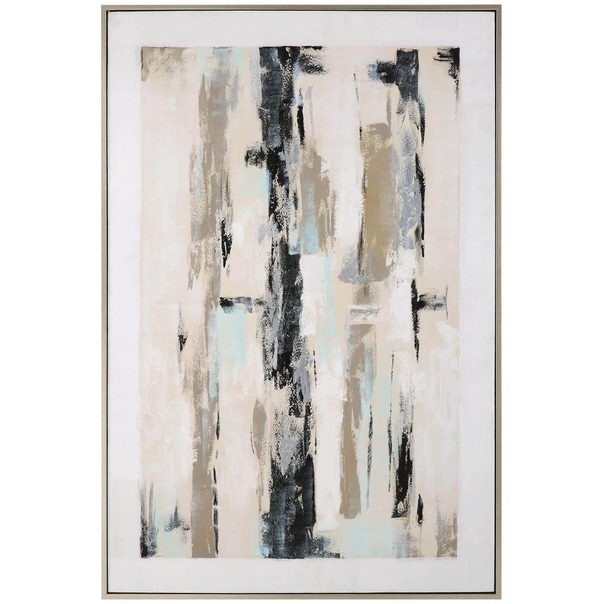 Placidity Hand-Painted Abstract, 74 x 50 in.