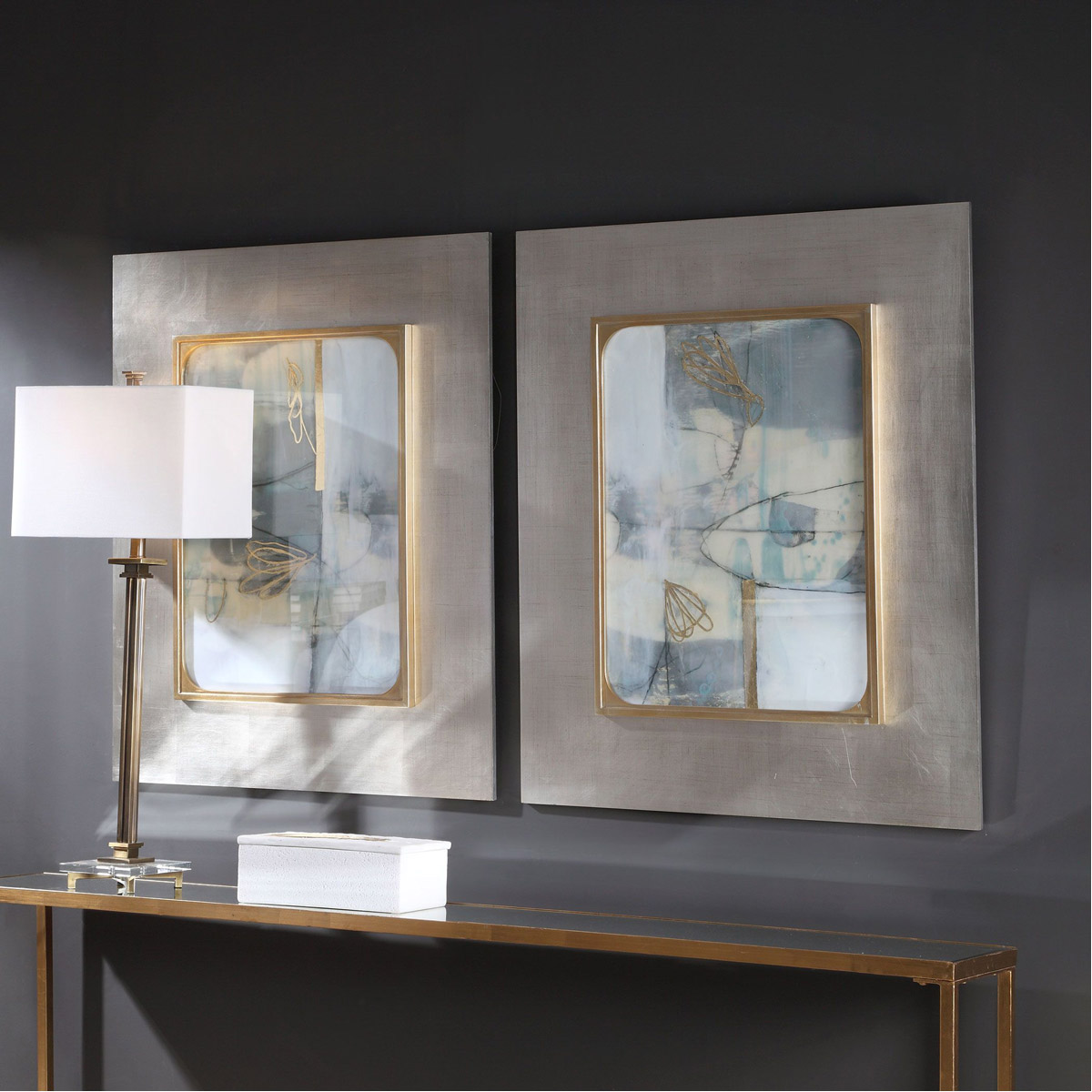 Uttermost 41613 Gilded Whimsy 37 X 31 inch Abstract Prints, Set of 2 | eBay