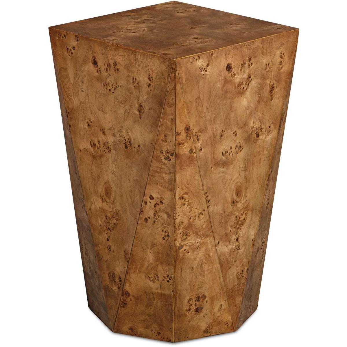 50079 14 x 24 x 14 in. Hughes Geometric Accent Table, Woodtone