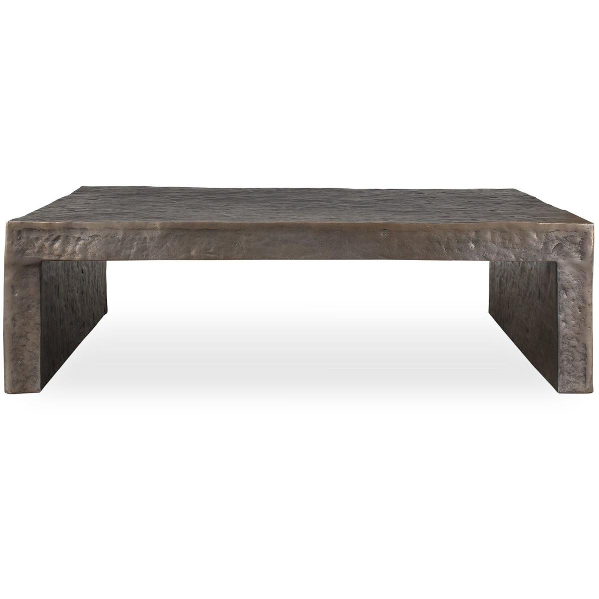 Aubrey Modern Classic Dark Bronze Aluminum Rectangular Outdoor Coffee Table