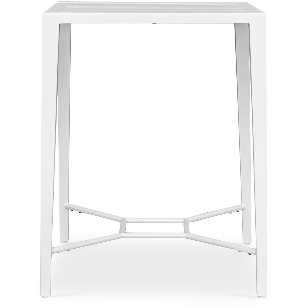 Uttermost Outdoor Montellano Crisp White Aluminum Rectangular Bar Table