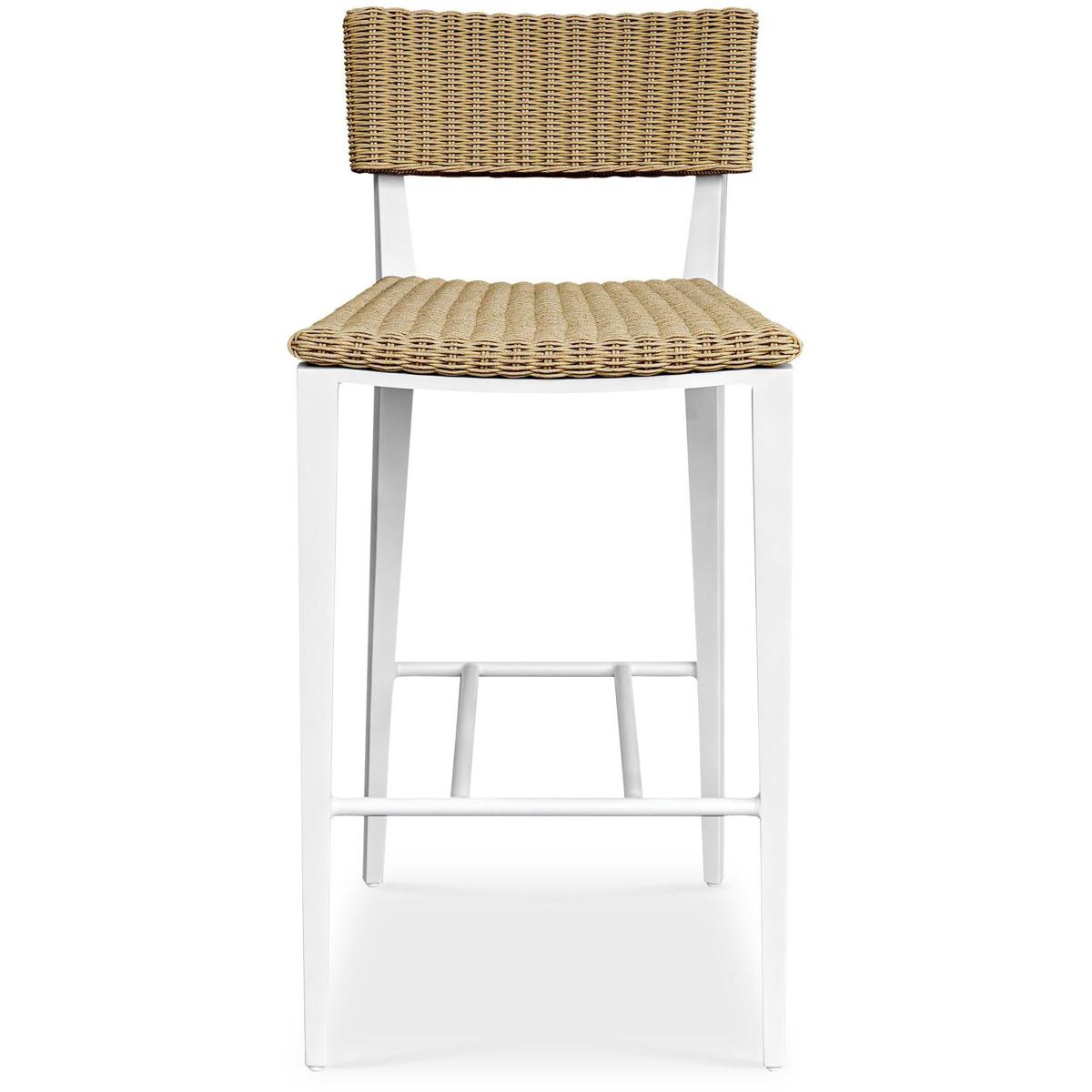 Uttermost 50243 Calbas 42.25 inch White and Honey Outdoor Bar Stool