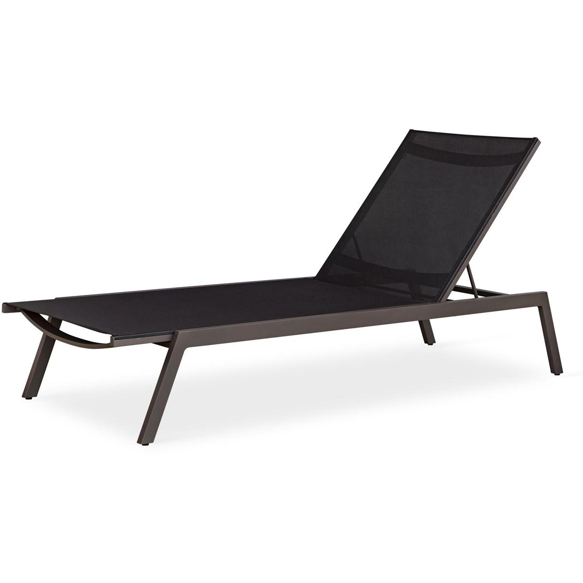 Uttermost Outdoor Bea Java Black Aluminum Polypropylene Chaise Lounge