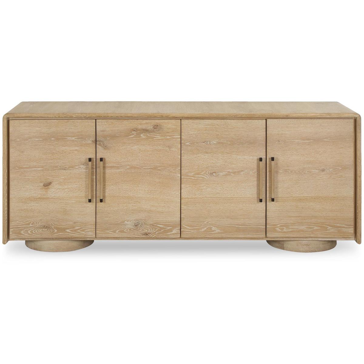 Uttermost 50328 Evanston Natural and Black 4 Door Cabinet